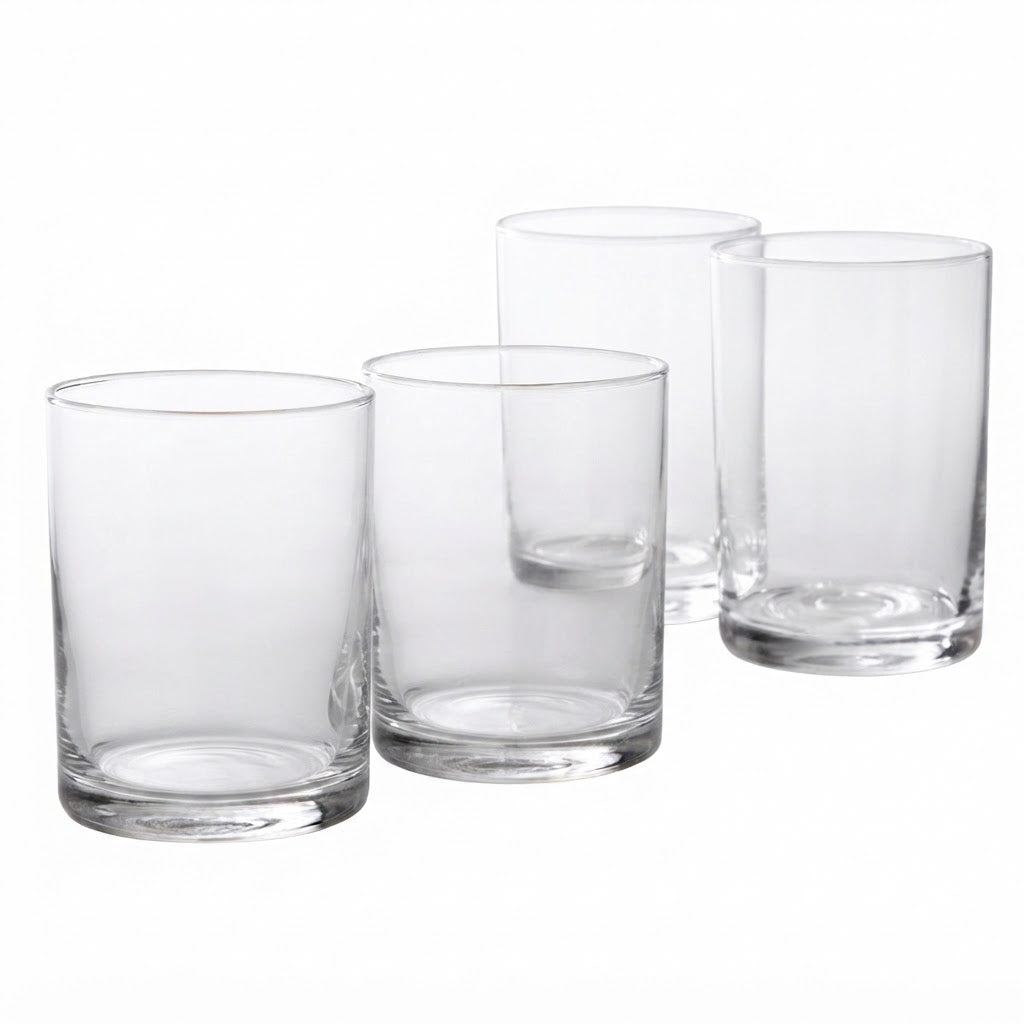 Danny Home Clear Lowball Glass 4 Pieces Set 390ml at Zubaidas Homestore Pakistan