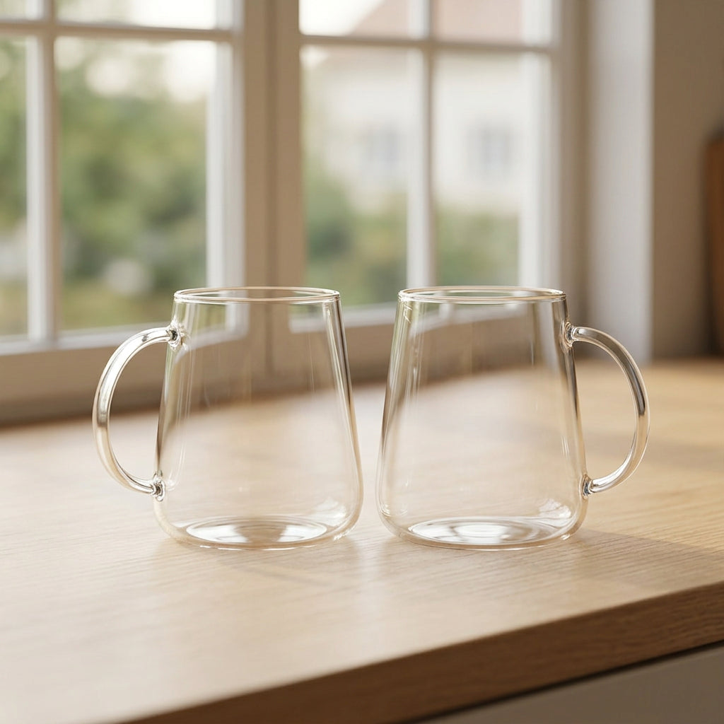 Danny Home Crystal Clear Glass Mug 2 Pieces Set 450ml at Zubaidas Homestore
