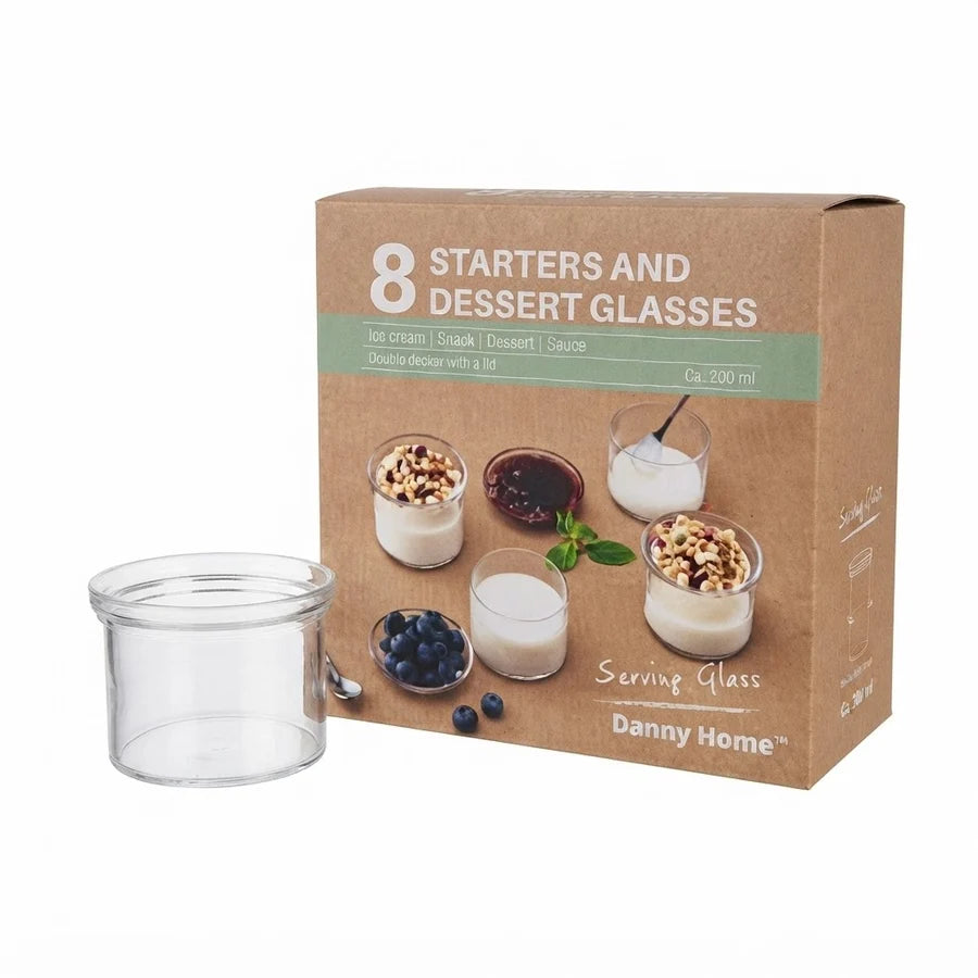 Danny Home Dessert 4 Pieces Glass Cups 200ml at Zubaidas Homestore