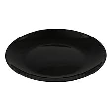 Danny Home Dinner Plate Opal Glass 25cm Black at Zubaidas Homestore Pakistan