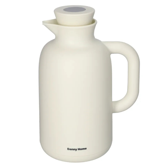 Danny Home Double Wall Glass Thermos Vacuum Jug 1 Liter White at Zubaidas Homestore Pakistan