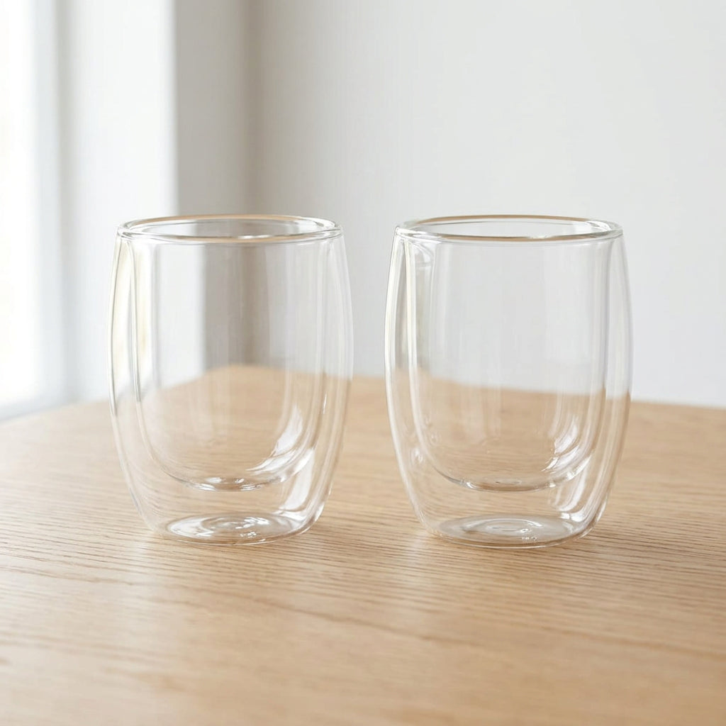 Danny Home Double Walled Cappuccino Glass 2 Pieces Set 200ml at Zubaidas Homestore