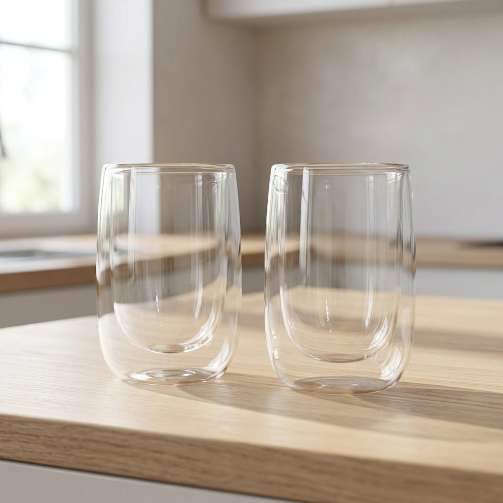 Danny Home Double Walled Cappuccino Glass 300ml 2 Pieces Set at Zubaidas Homestore