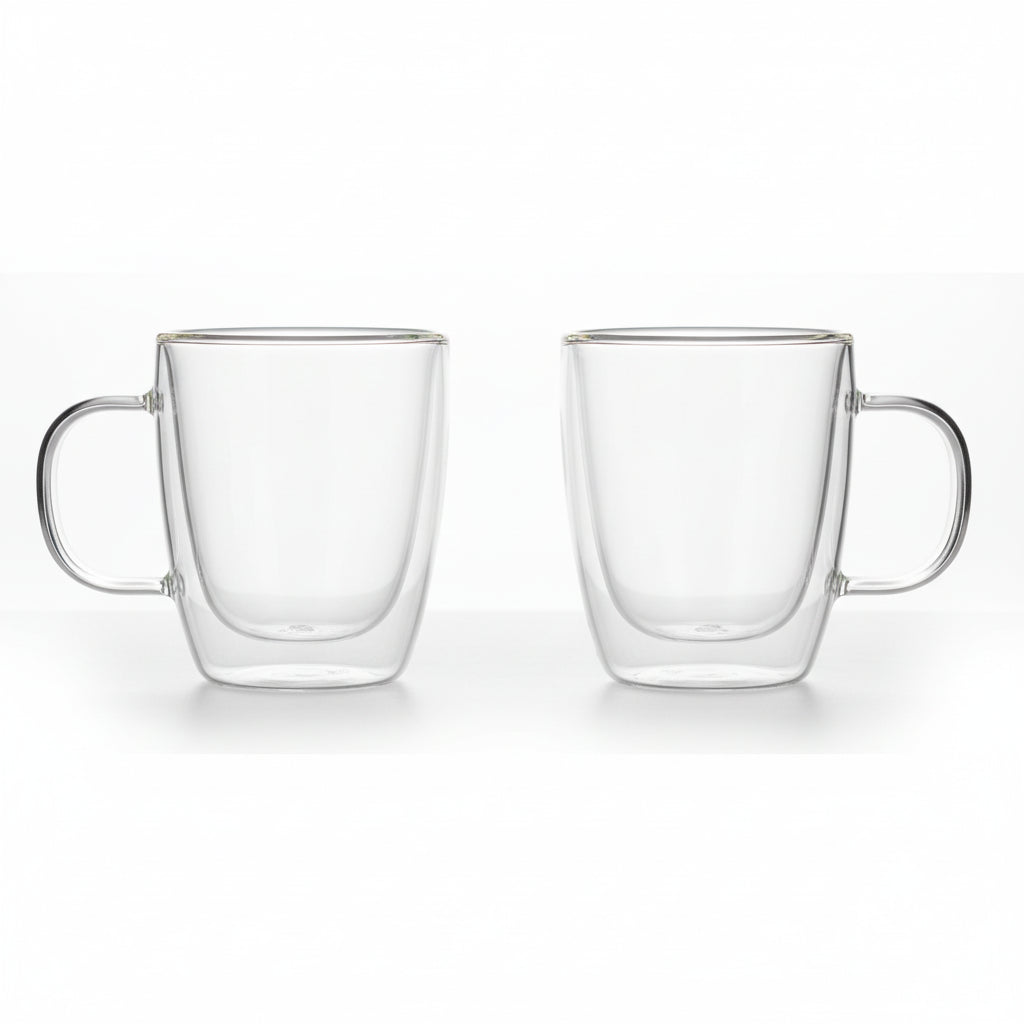 Danny Home Double Walled Glass Mug 350ml 2 Pieces Set at Zubaidas Homestore Pakistan