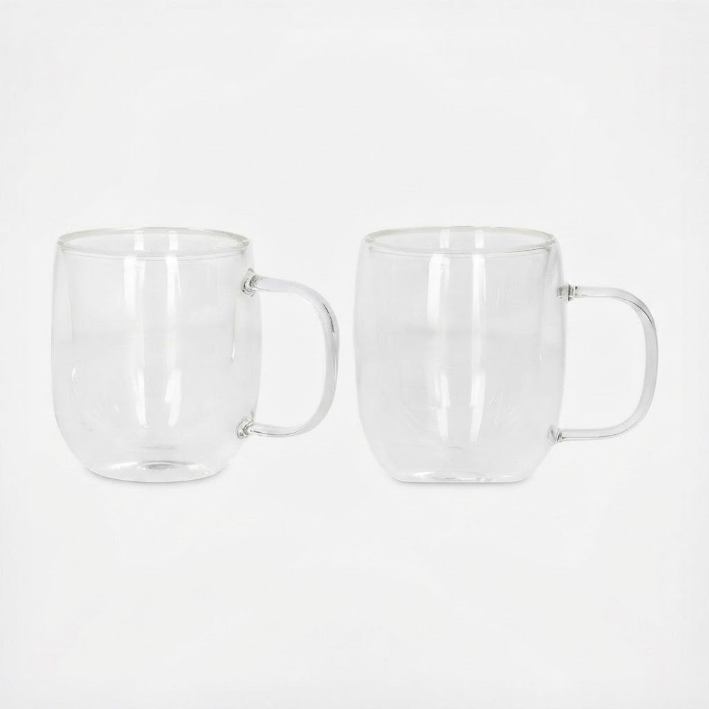 Danny Home Double Walled Glass Mug with Handle 80ml at Zubaidas Homestore Pakistan
