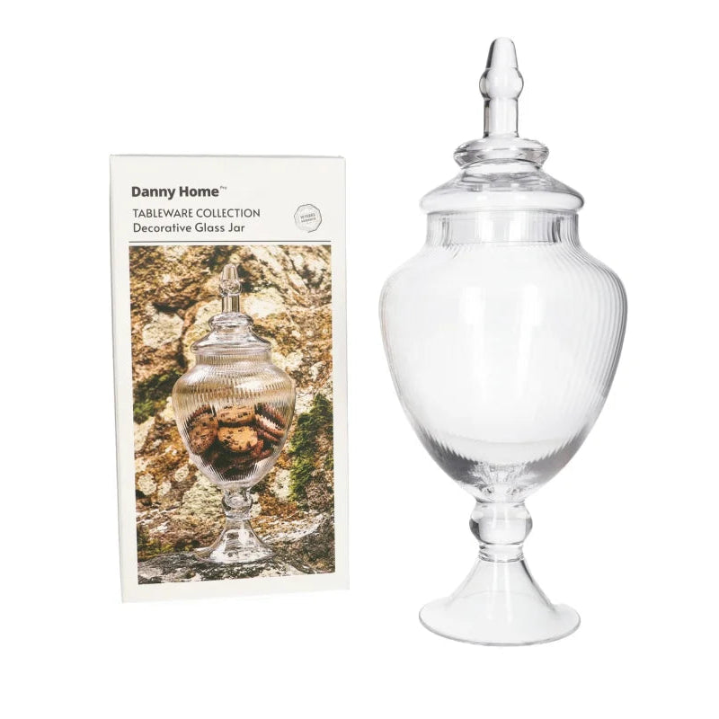 Danny Home Glass Decorative Cookie Jar 37.7cm at Zubaidas Homestore Pakistan