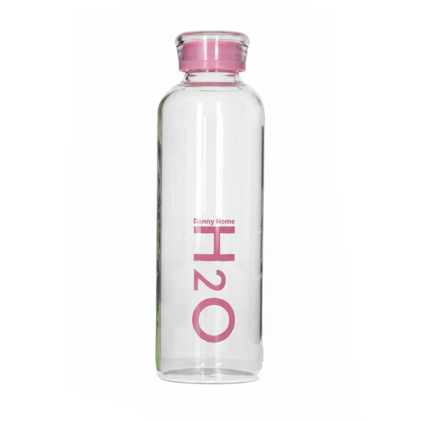 Danny Home Glass Drink Water Bottle 750ml Pink at Zubaidas Homestore Pakistan
