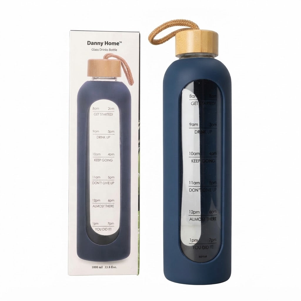 Danny Home Glass Drinking Water Bottle 1 Liter at Zubaidas Homestore