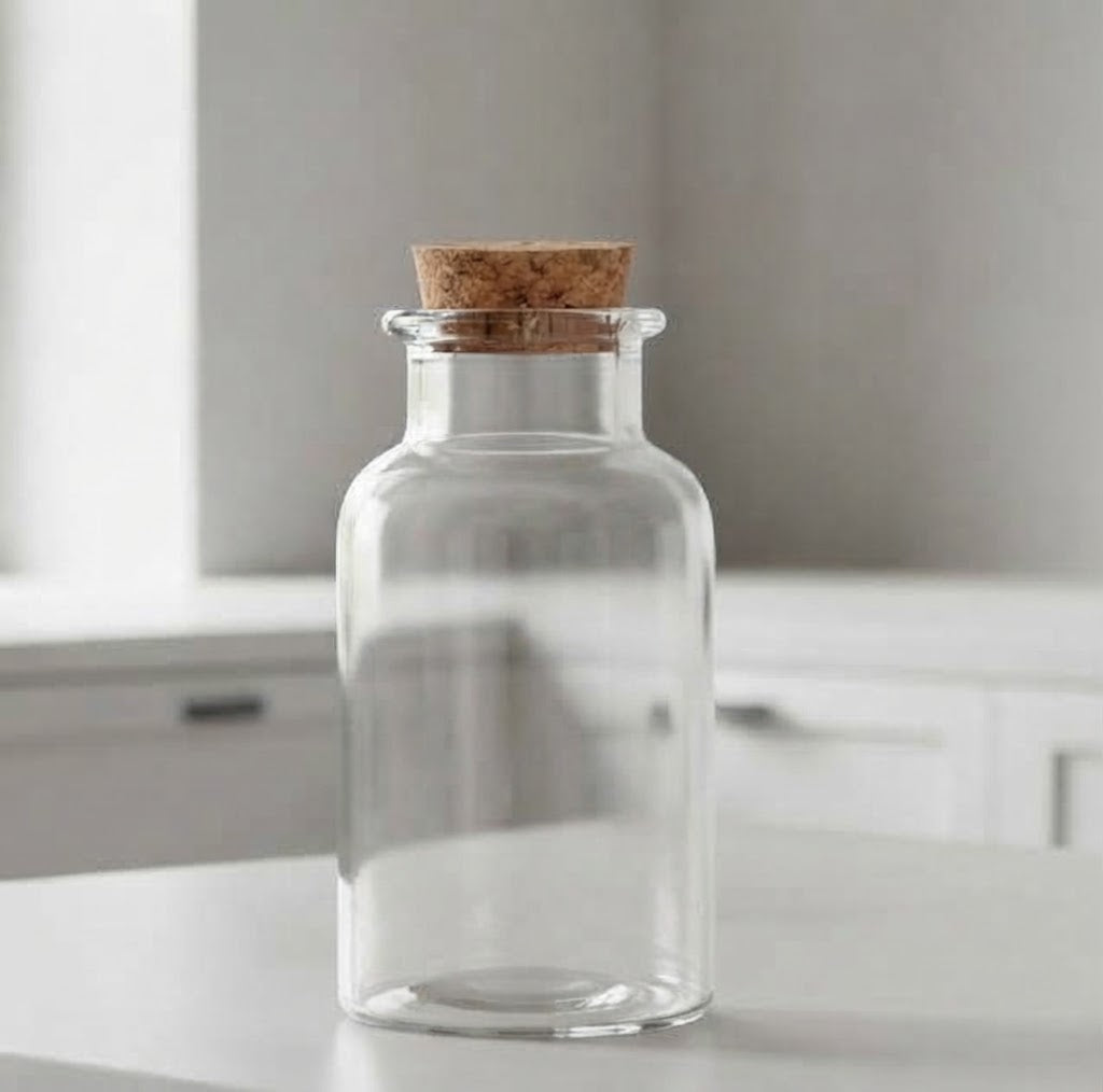 Danny Home Glass Jar With Cork Lid 300ml at Zubaidas Homestore