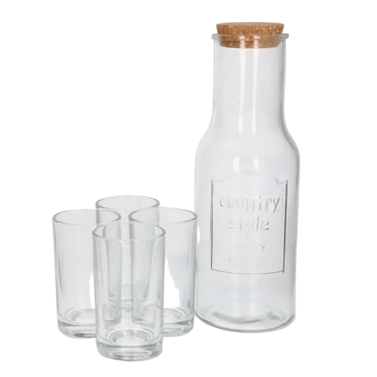 Danny Home Glass Juice Jar with 4 Pieces Glass Set at Zubaidas Homestore Pakistan