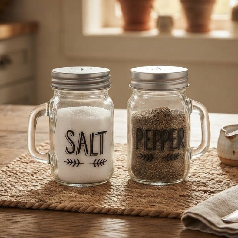 Danny Home Glass Salt and Pepper Jars 7cm at Zubaidas Homestore