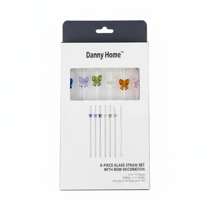 Danny Home Glass Straw Reusable 7 Pieces Set at Zubaidas Homestore