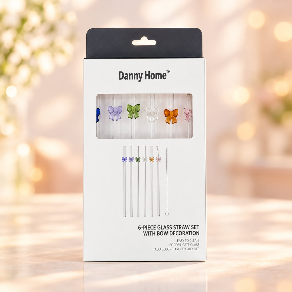 Danny Home Glass Straw Reusable 7 Pieces Set at Zubaidas Homestore