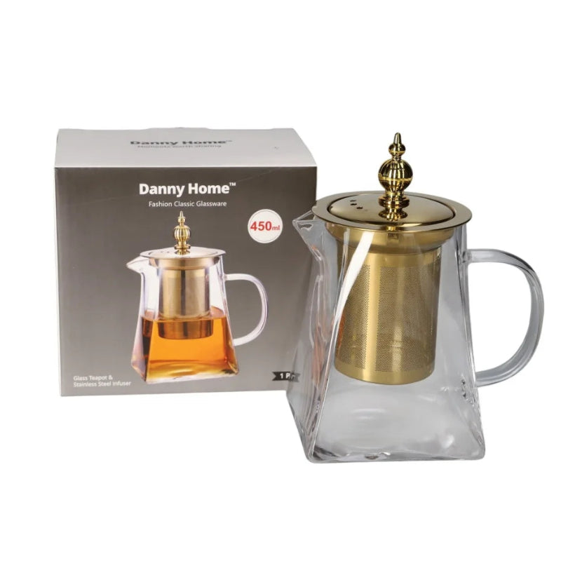Danny Home Glass Teapot With Infuser 450ml at Zubaidas Homestore Pakistan