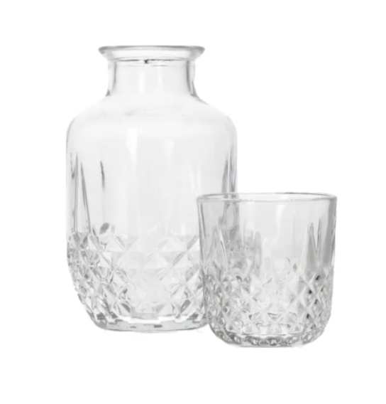 Danny Home Glass Water Carafe 2 Pieces Set at Zubaidas Homestore Pakistan