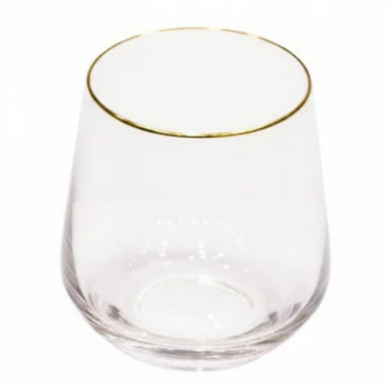Danny Home Gold Rim Water Glass 6 Pieces Set 360ml at Zubaidas Homestore Pakistan