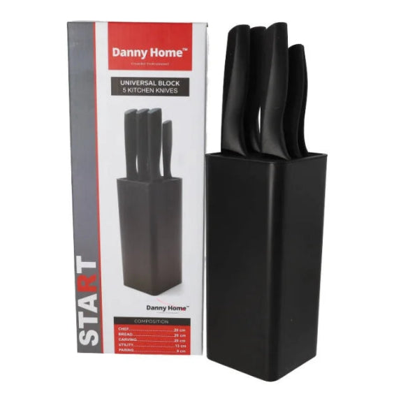 Danny Home Knife Set 6 Pieces Black at Zubaidas Homestore
