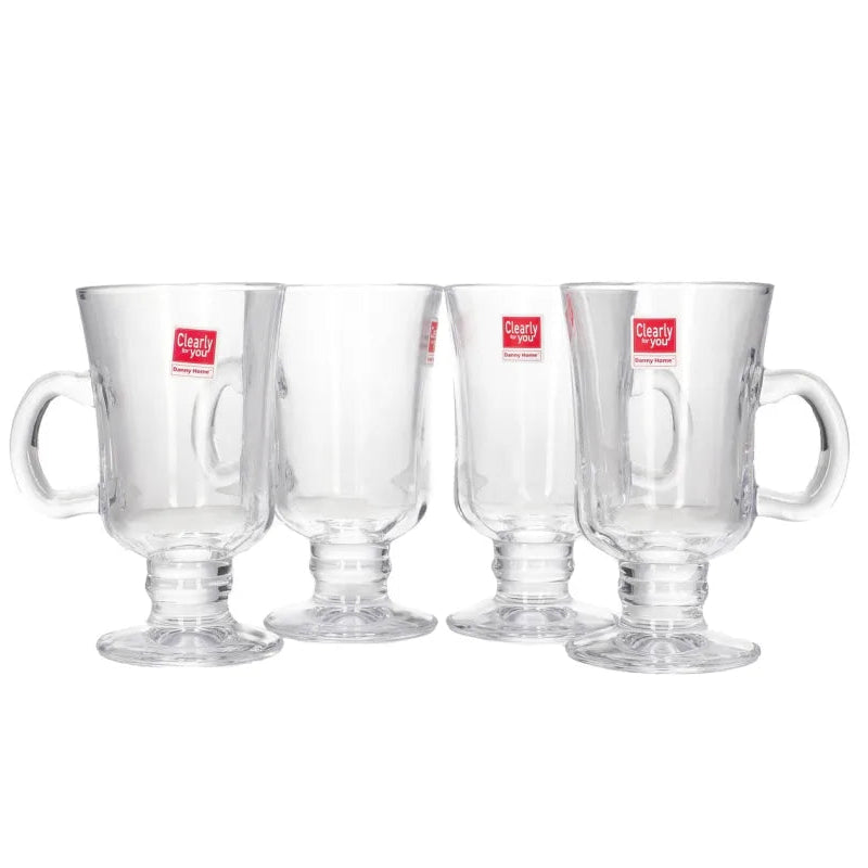 Danny Home Latte Glass Mug 4 Pieces Set 244ml at Zubaidas Homestore Pakistan