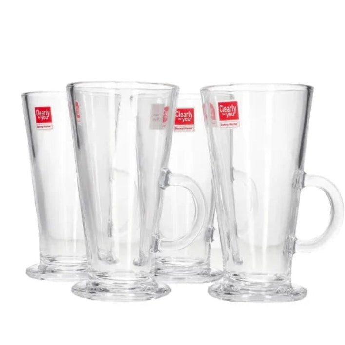 Danny Home Latte Glass Mug 4 Pieces Set 290ml at Zubaidas Homestore Pakistan