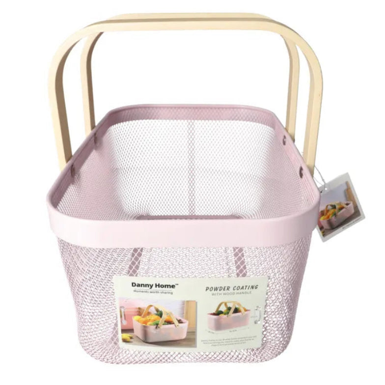 Danny Home Mesh Stainless Steel Storage Basket 42.2cm Pink at Zubaidas Homestore. Most Trusted Homestore in Pakistan