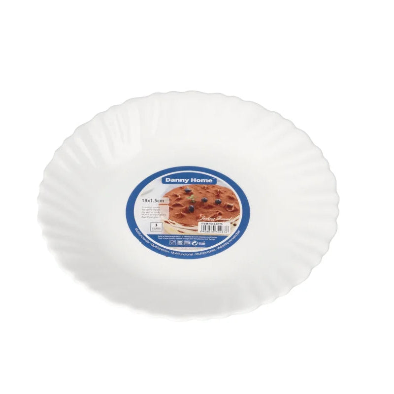Danny Home Opal Glass Dessert Plate 19cm at Zubaidas Homestore Pakistan