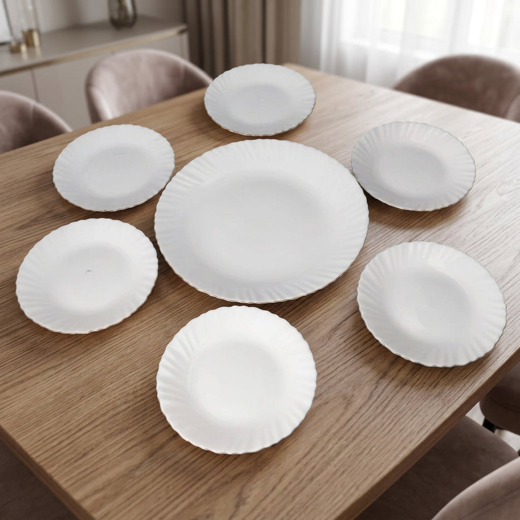 Danny Home Opal Glass Dinner Plate 7 Pieces Set at Zubaidas Homestore