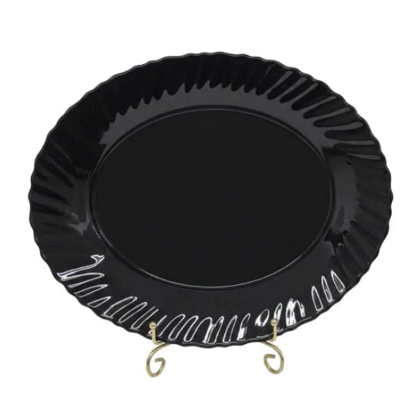 Danny Home Opal Glass Serving Plate 34cm Black at Zubaidas Homestore Pakistan