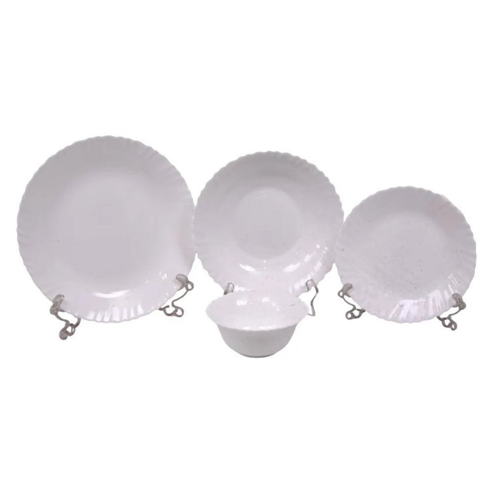 Danny Home Opalware Dinner Set 24 Pieces White at Zubaidas Homestore Pakistan