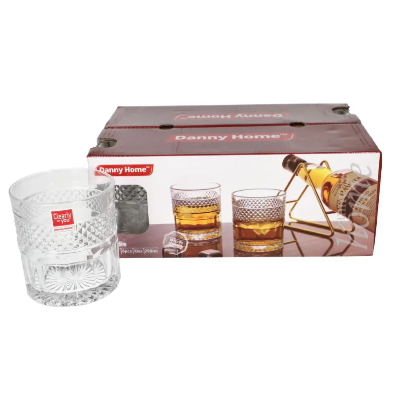 Danny Home Paradis Crystal 6 Pieces Glass Set 290ml at Zubaidas Homestore. Best Homestore In Pakistan