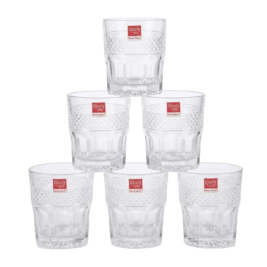 Danny Home Paradis Crystal 6 Pieces Glass Set 290ml at Zubaidas Homestore