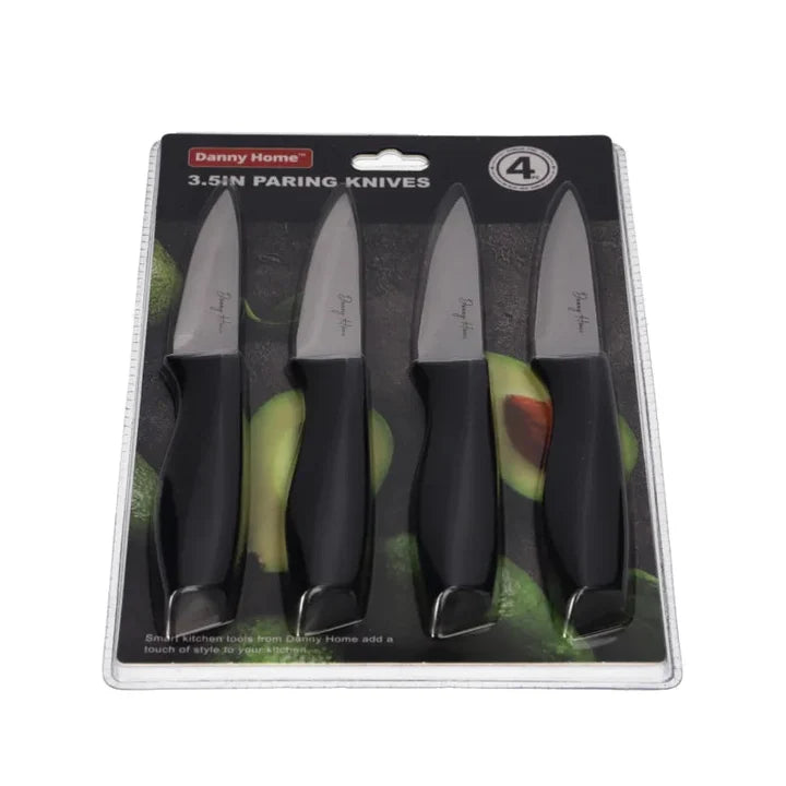 Danny Home Paring Knife Set 4 Pieces Black at Zubaidas Homestore Pakistan