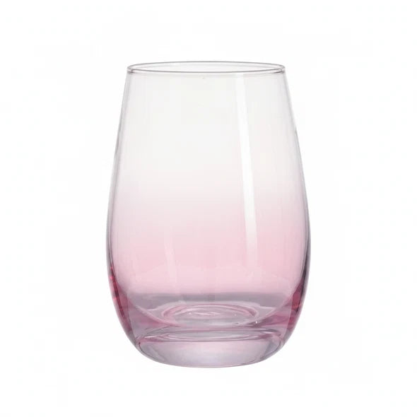 Danny Home Pink Stemless 4 Pieces Glass Set 330ml at Zubaidas Homestore Pakistan