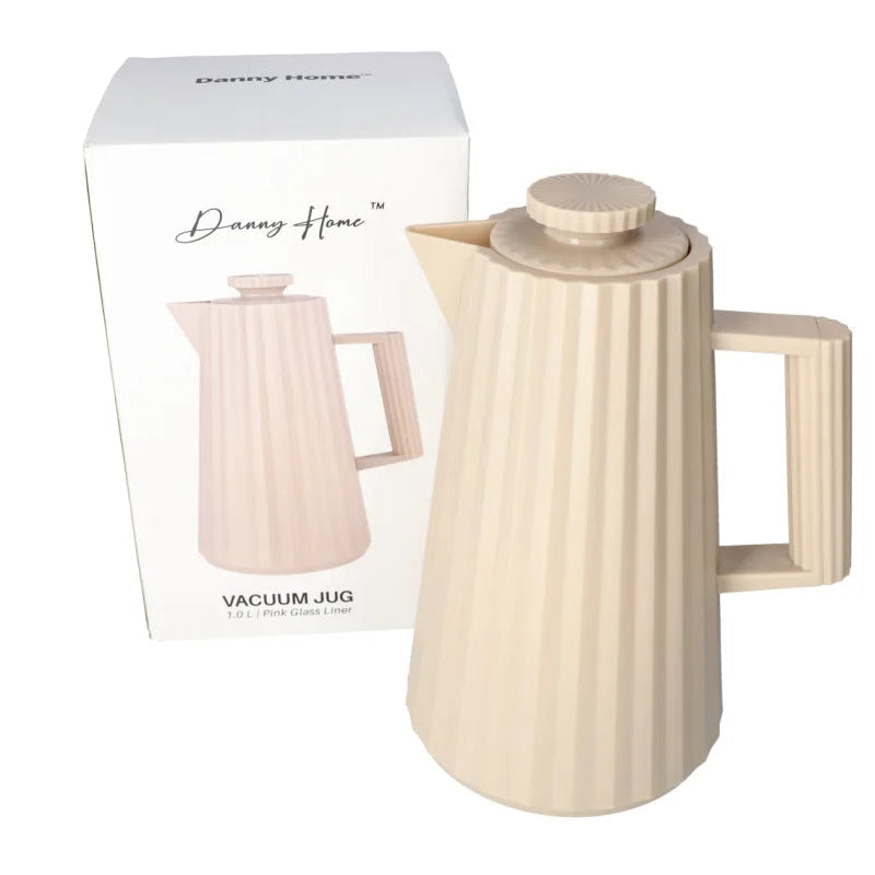 Danny Home Pleated Beige Vacuum Jug 1 Liter at Zubaidas Homestore