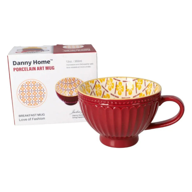 Danny Home Porcelain Clover Art Cup 355ml at Zubaidas Homestore