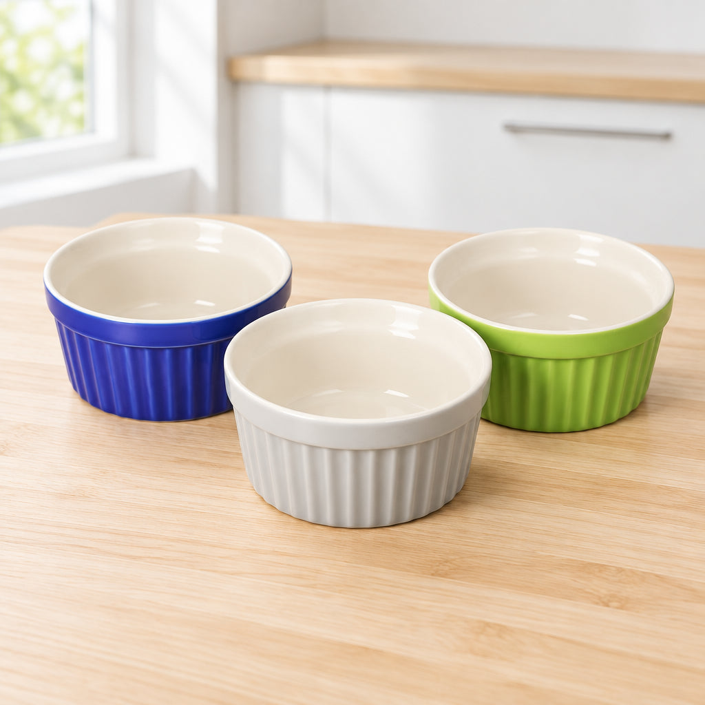 Danny Home Porcelain Ramekin Bowl 3 Pieces Set 11cm at Zubaidas Homestore