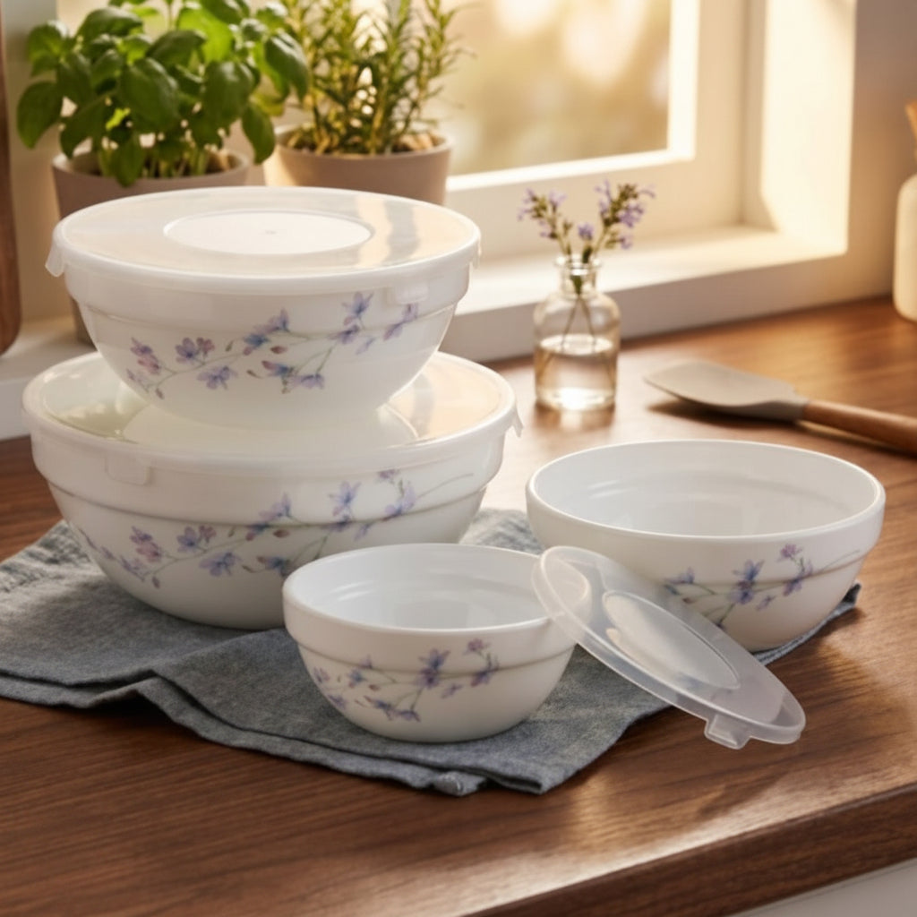 Danny Home Preservation Bowls with Lid 4 Pieces Set at Zubaidas Homestore