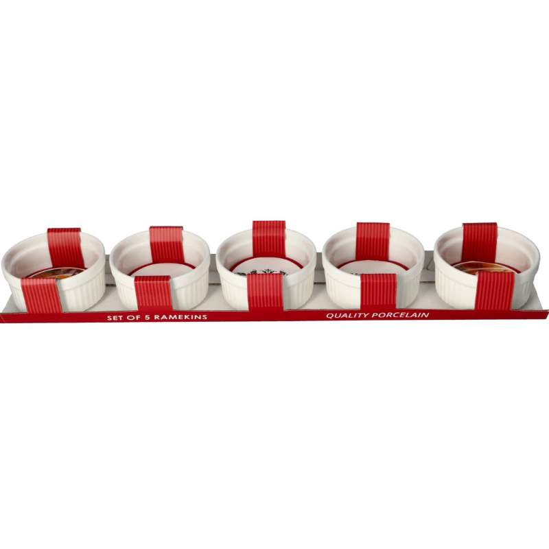Danny Home Ramekin White Bowl 5 Pieces Set 86ml at Zubaidas Homestore