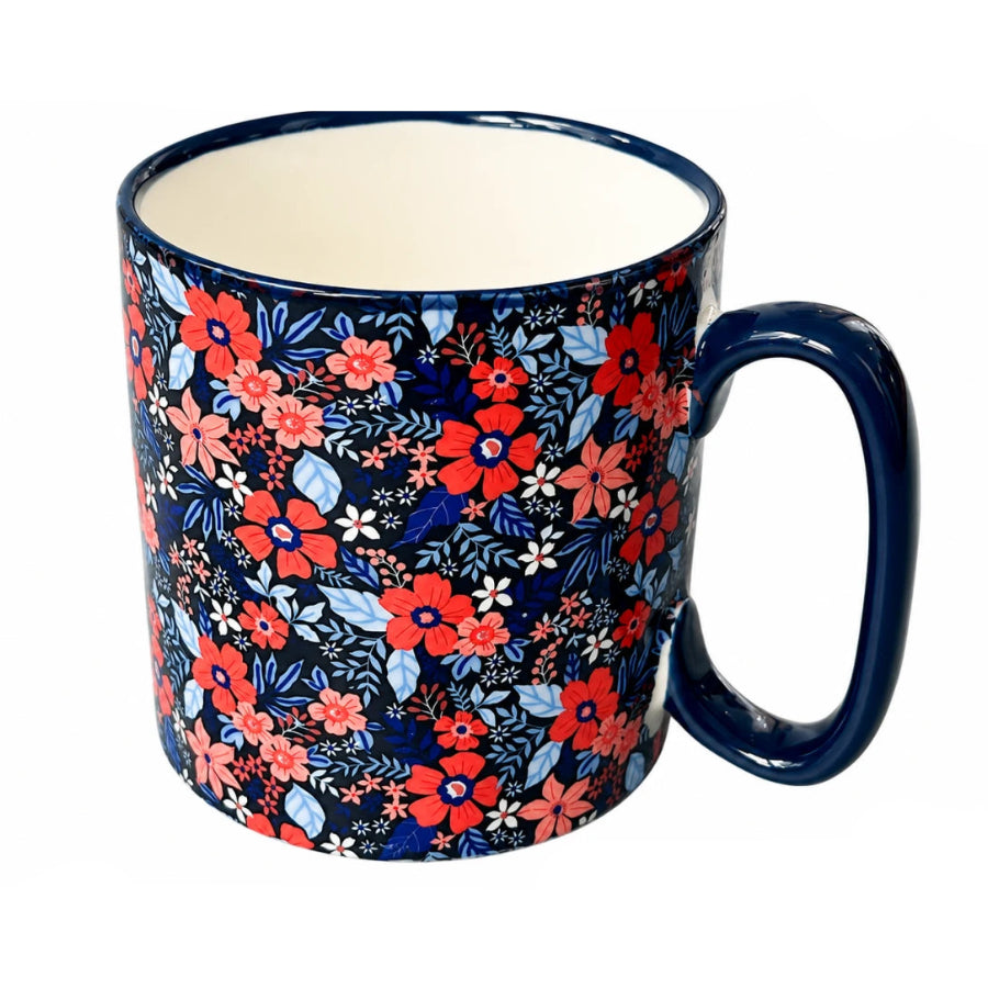 Danny Home Red Floral Ceramic Mug 450ml Zubaidas Homestore Pakistan