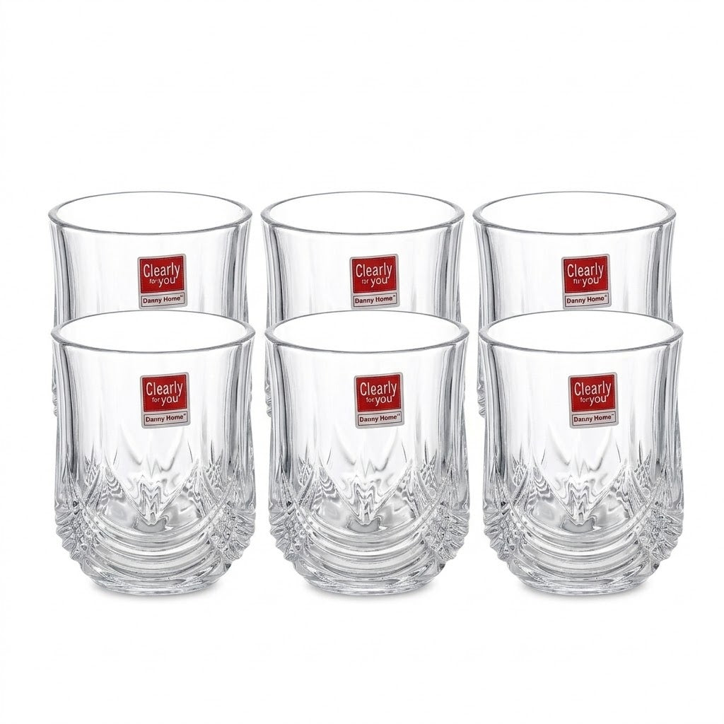 Danny Home Shining Crystal Glass 6 Pieces Set 210ml at Zubaidas Homestore