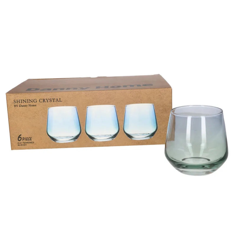Danny Home Shining Crystal Glass Set 6 Pieces Green at Zubaidas Homestore. Most Trusted Homestore in Pakistan
