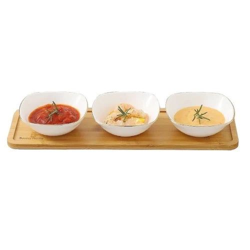 Danny Home Snack Bowl and Tray Set of 4 Pieces at Zubaidas Homestore Pakistan
