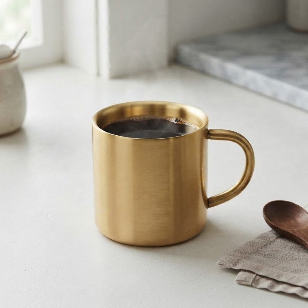 Danny Home Stainless Steel Mug 300ml Gold at Zubaidas Homestore
