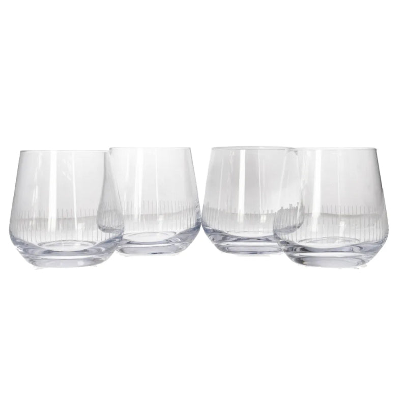 Danny Home Stemless Tumbler 4 Pieces Glass Set 420ml at Zubaidas Homestore Pakistan