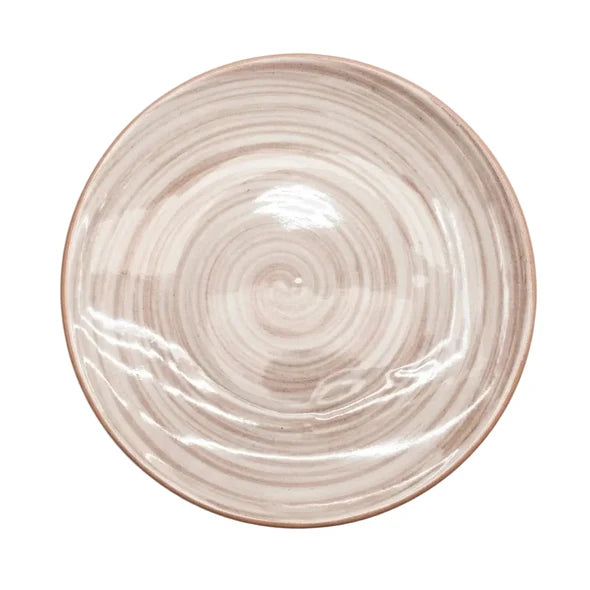Danny Home Swirl Pattern Ceramic Flat Dinner Plate 26.6cm Beige at Zubaidas Homestore Pakistan