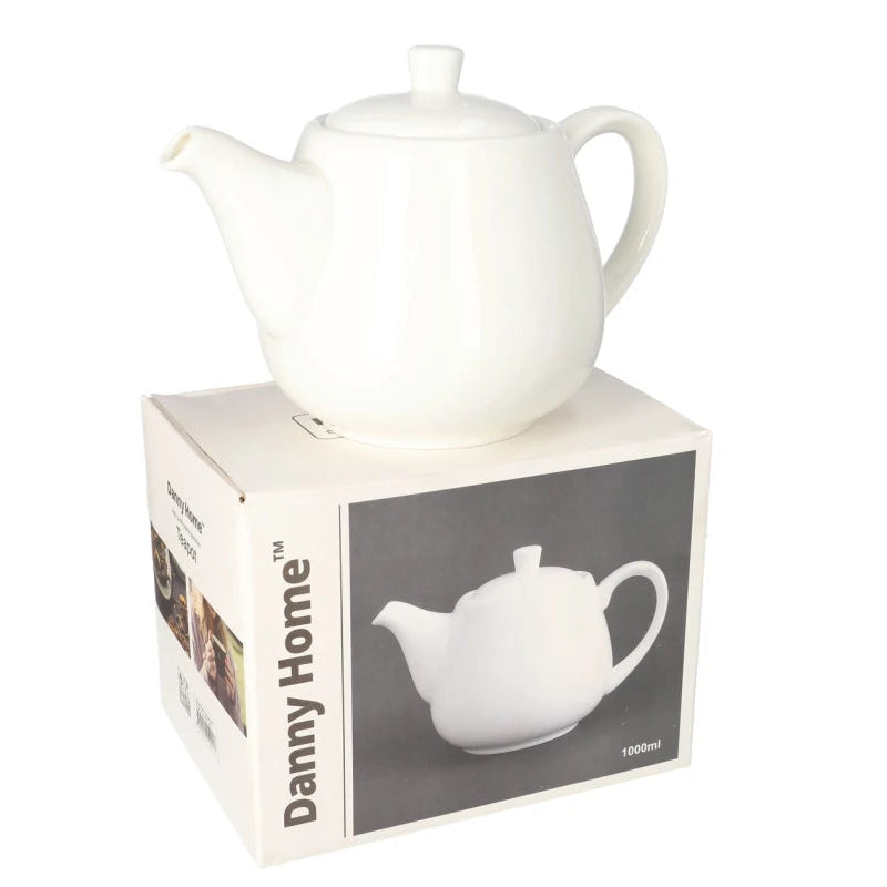 Danny Home Tea Pot Porcelain 1000ml White at Zubaidas Homestore