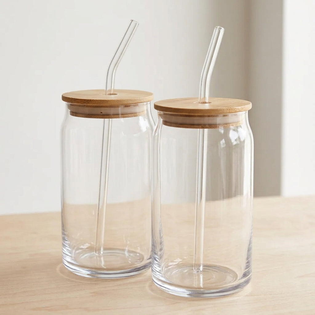 Danny Home Tumbler Glass 2 Pieces Set with Straw 500ml at Zubaidas Homestore