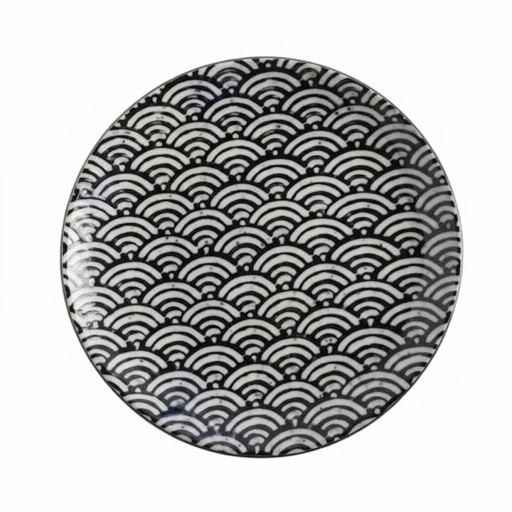 Danny Home Wave Pattern Ceramic Dessert Plate 19cm at Zubaidas Homestore Pakistan