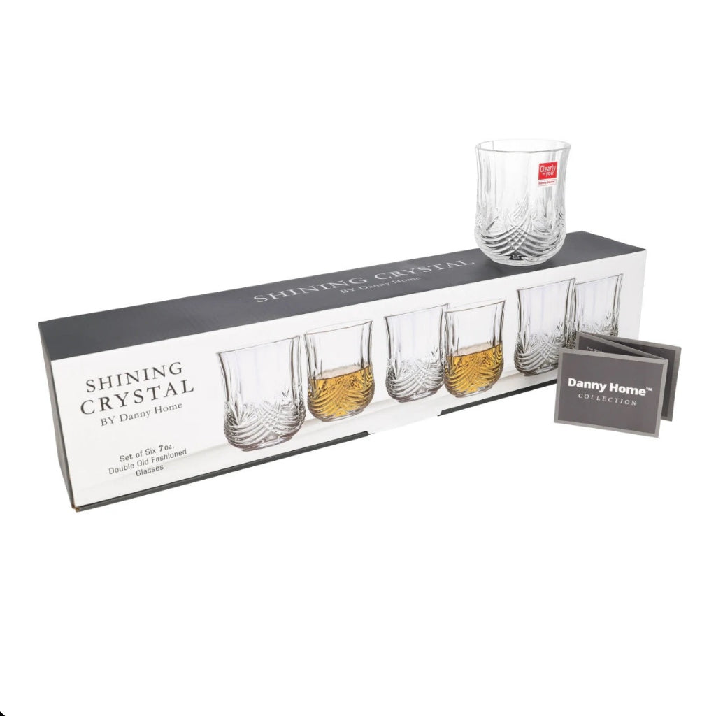 Danny Home Whisky Glass 6 Pieces Set 210ml at Zubaidas Homestore