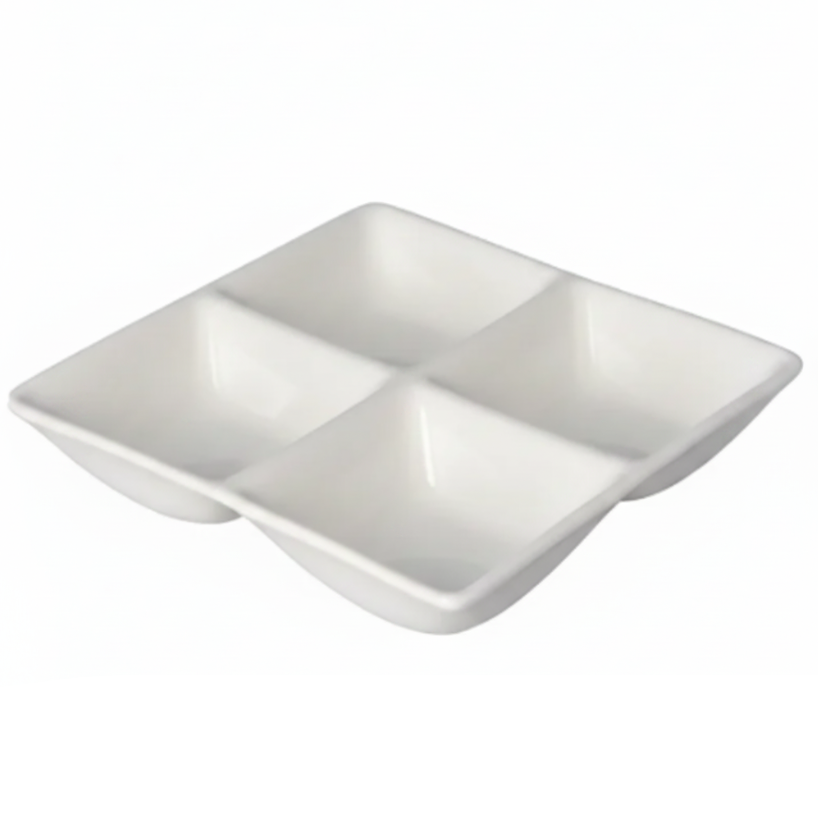Danny Home White Ceramic 4-Grid Platter at Zubaidas Homestore Pakistan