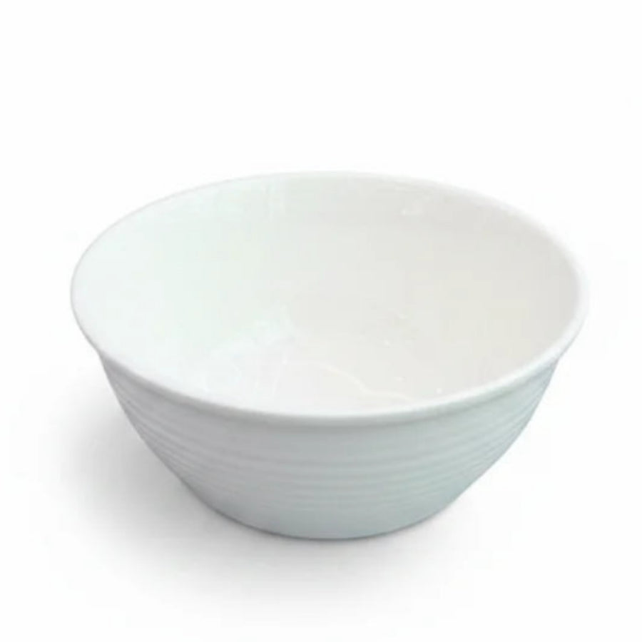 Danny Home White Ceramic Ribbed Bowl 18.3cm at Zubaidas Homestore